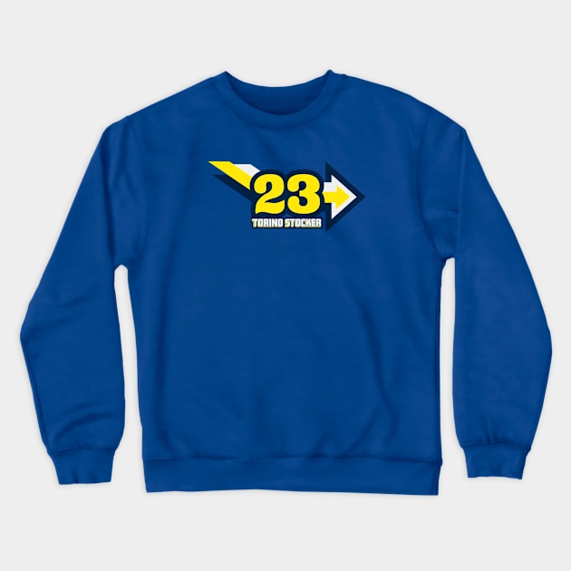 1975 - Tornio Stocker (Blue) Crewneck Sweatshirt by jepegdesign